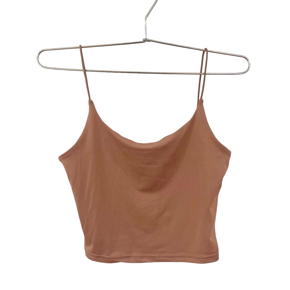Cream Camisole, Crop top, Spaghetti straps, size S,